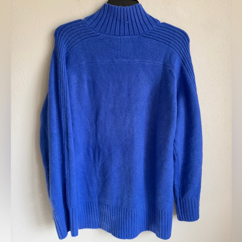 Loft Blue Wool Blend Turtleneck Tunic Sweater Womens M Winter Feminine - Picture 6 of 6
